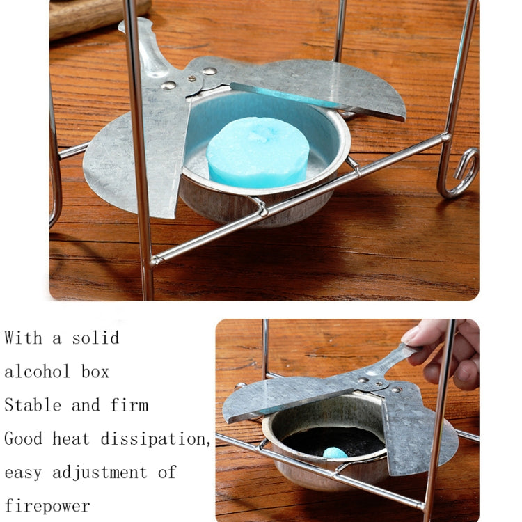 Stainless Steel Pot Rack Single Alcohol Dry Pot Skewers Shabu-Shabu, With Cover, Without Cover