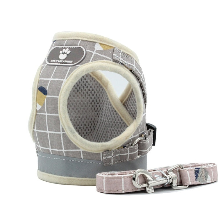 Reflective & Breathable Vest Traction Rope Pet Chest Leash, XS, S, M, XL