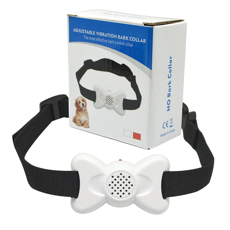 Automatic Voice Control Bark Arrester Collar Pet Supplies Trainer, White, Orange