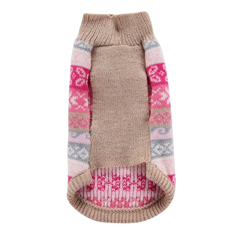 Autumn Winter Pet Clothes Christmas Snowflake Knitted Pattern Sweater, XXS, XS, S, M, L, XL, XXL
