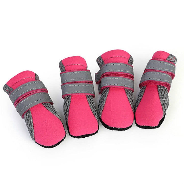 4 in 1 Pet Shoes Dog Shoes Walking Shoes Small Dogs Pet Supplies, S, M, L, XL