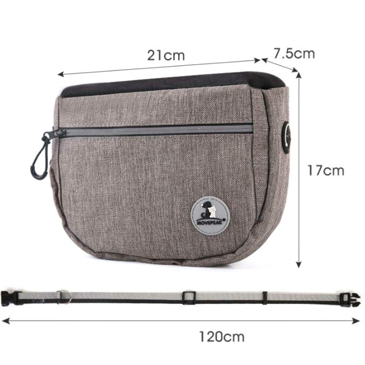 MOVEPEAK Pet Snack Bag Leash Pet Training Waist Bag Outing Dog Snack Bag