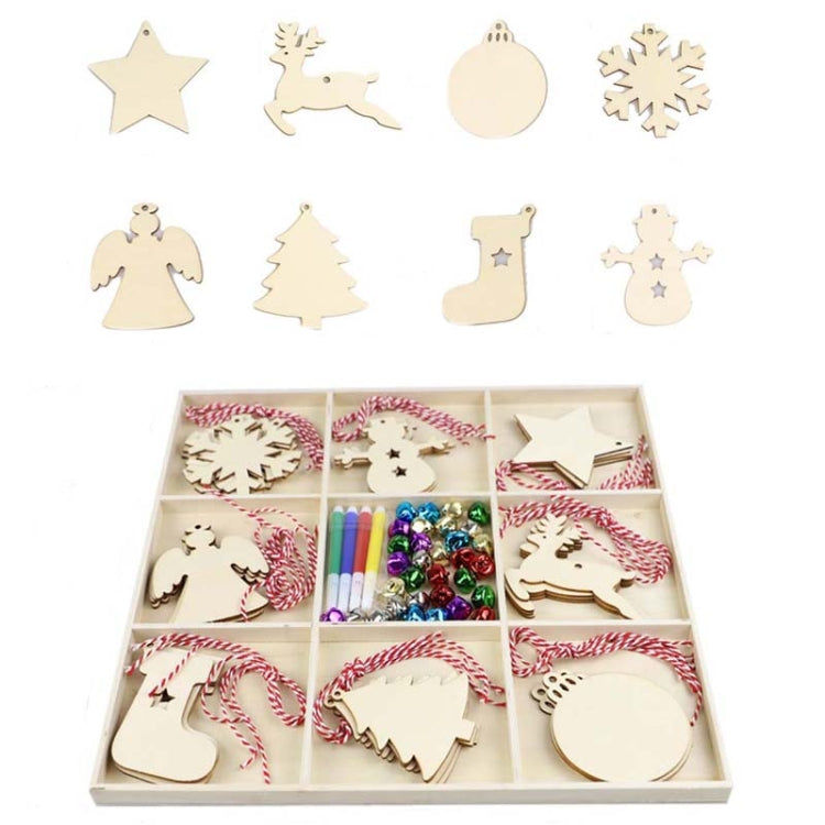 Christmas Creative DIY Decoration Gift Set  Handmade Wood Chip Pendant, JM02027, JM02028, JM02029, JM02030, JM02031, JM02032, JM02033, JM02034, JM02035, JM02036, JM02037, JM02038, JM02039, JM02040, JM02041