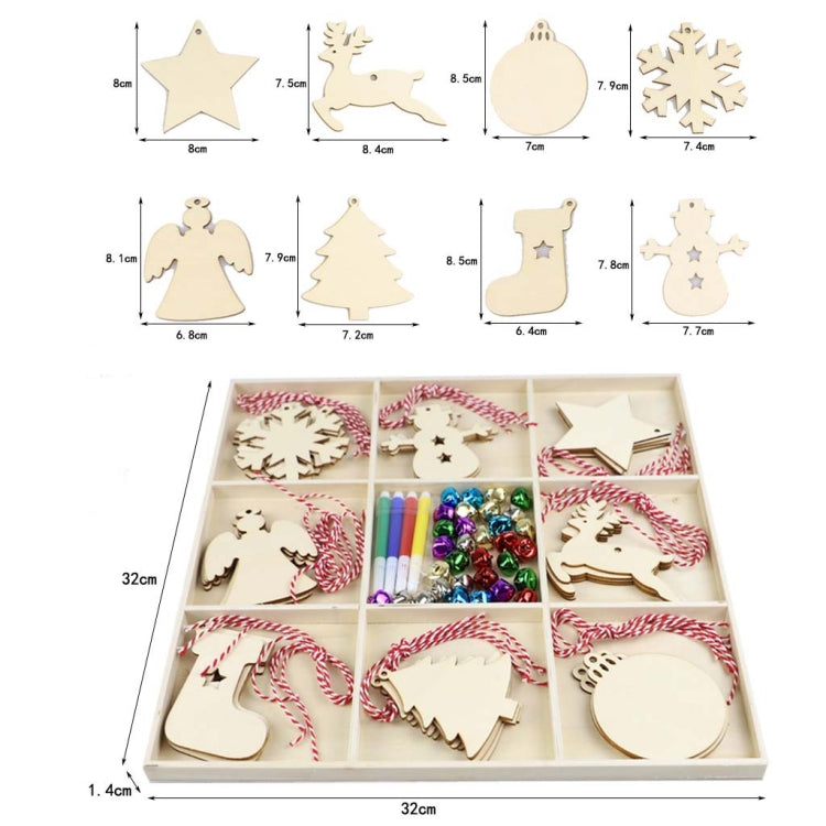 Christmas Creative DIY Decoration Gift Set  Handmade Wood Chip Pendant, JM02027, JM02028, JM02029, JM02030, JM02031, JM02032, JM02033, JM02034, JM02035, JM02036, JM02037, JM02038, JM02039, JM02040, JM02041