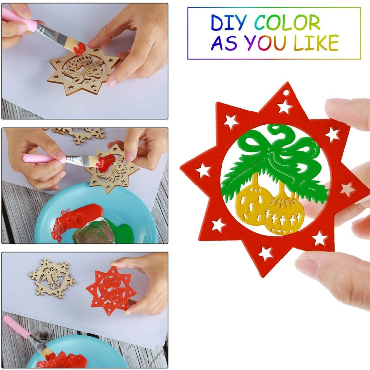 Christmas Creative DIY Decoration Gift Set  Handmade Wood Chip Pendant, JM02027, JM02028, JM02029, JM02030, JM02031, JM02032, JM02033, JM02034, JM02035, JM02036, JM02037, JM02038, JM02039, JM02040, JM02041