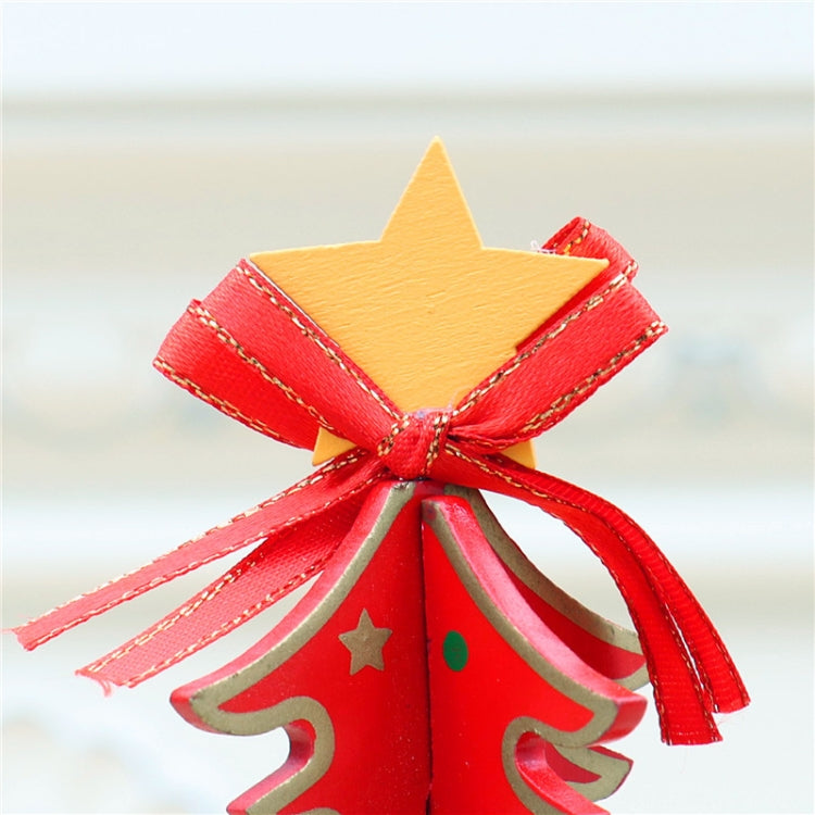 Christmas Decorations Christmas Tree Wooden Rotating Music Box, Red, Green