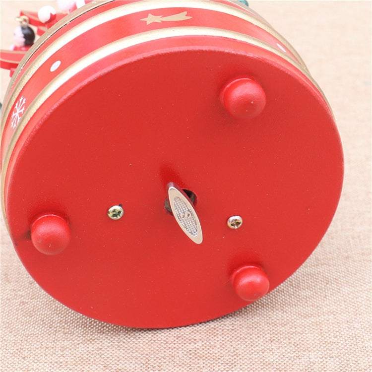 Christmas Decorations Christmas Tree Wooden Rotating Music Box, Red, Green