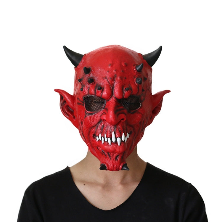 Halloween Party Haunted House Bar Hell Ox Horn Monster Horror Headgear Latex Mask, Horns