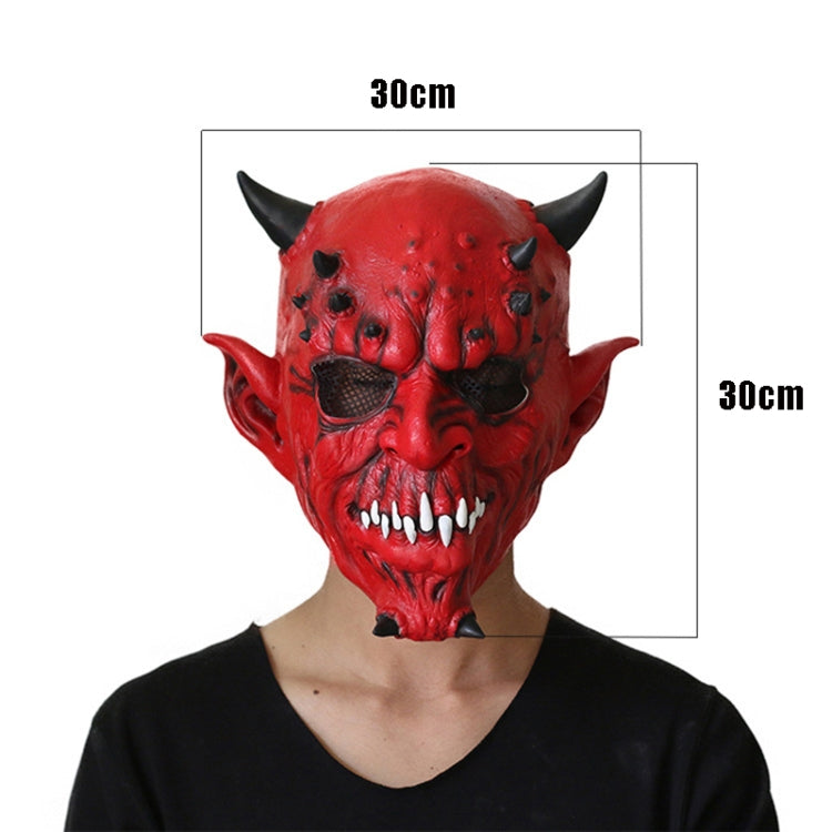 Halloween Party Haunted House Bar Hell Ox Horn Monster Horror Headgear Latex Mask, Horns