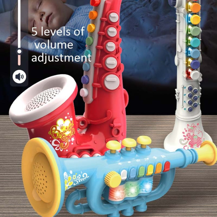 Children Early Education Puzzle Playing Simulation Musical Instrument, 6806 Trumpet-Red, 6806 Trumpet-Blue, 6807 Clarinet-Red, 6807 Clarinet-White, 6805 Saxophone-Red, 6805 Saxophone-Green