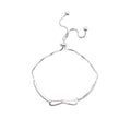 925 Sterling Silver Bracelet Bowknot Girls Stretch Bracelet