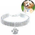Pet Collar Diamond Elastic Cat And Dog Necklace Jewelry, S, M, L