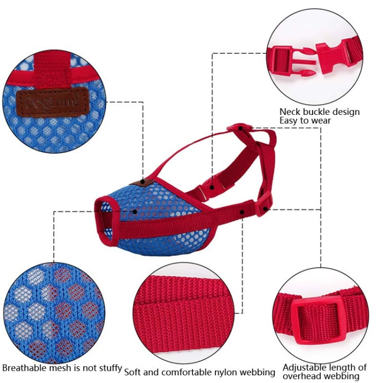 Doglemi Dog Muzzle Pet Supplies Breathable Bark Stopper Muzzle Dog Mouth Cover, S, M, L, XL
