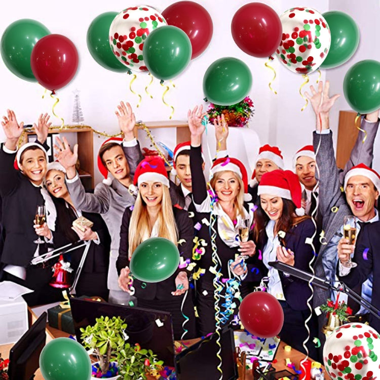 1 Set Christmas Red Green Confetti Balloon Set Merry Christmas Christmas Party Decorations, Christmas Party Decorations
