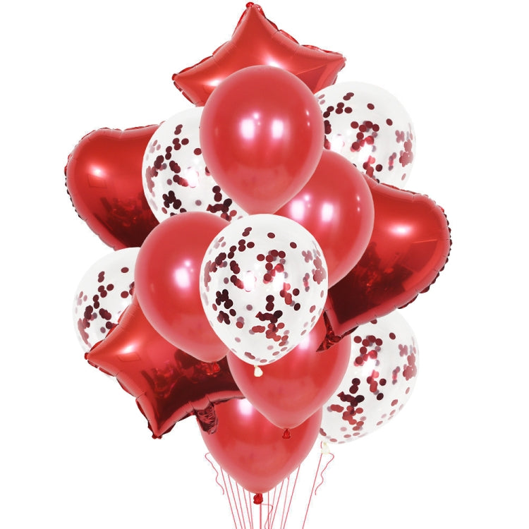 1 Set 18 Inch Aluminum Pearl Sequins Balloon Set Party Decoration Holiday Decoration