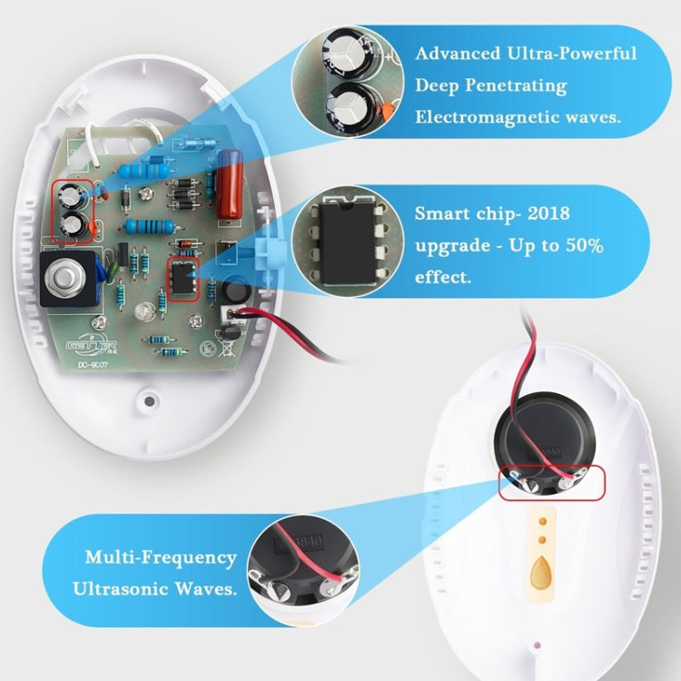 DC-9007 Ultrasonic Mosquito Repellent Portable Insect Repellent, US Plug, UK Plug, EU Plug
