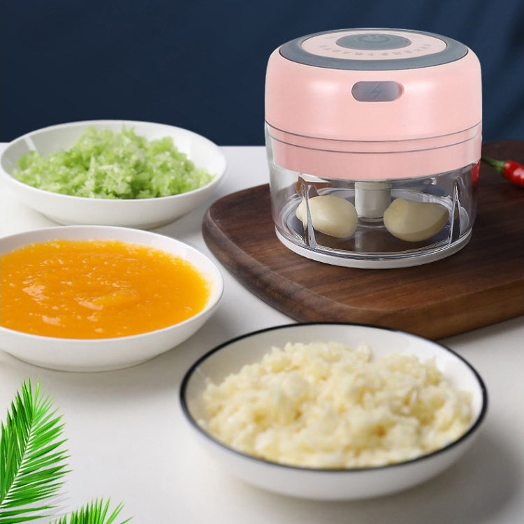 Electrical USB Rechargeable Garlic Mixing Masher Complementary Food Masher Stainless Steel Crushing Garlic Peeling Device Wireless Mini Garlic Cutter, Green, White