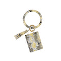 Wrist Keychain Coin Purse PU Leather Snake Print Bracelet Card Case, White, Yellow, Green, Red, Black