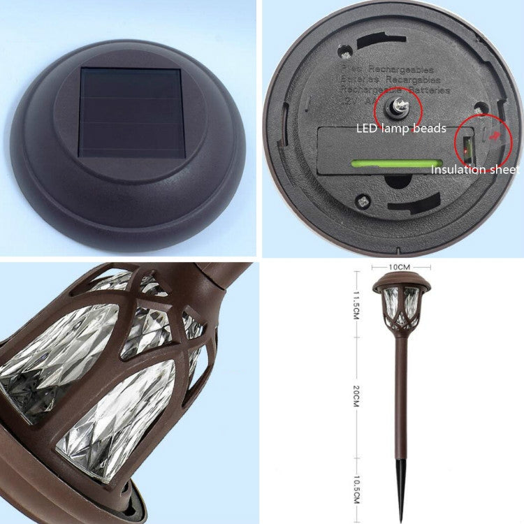 Solar Outdoor Garden Lawn Light Street Light Garden LED Decorative Landscape Light Villa Ground Plug Light, White Light, Warm Light, Colorful Light