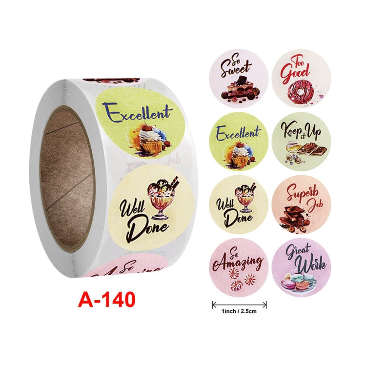 Children Reward Round Sticker Gift Decoration Sealing Sticker, A-140 2.5cm / 1inch