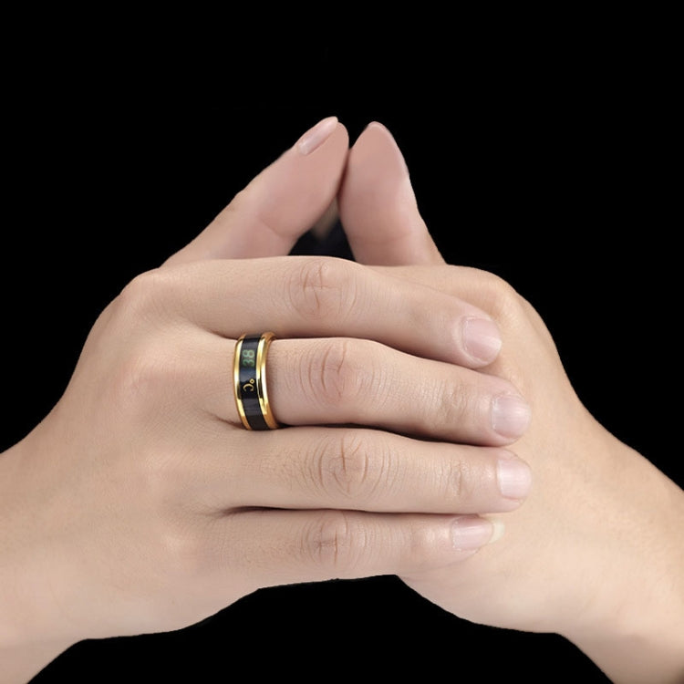Smart Temperature Ring Stainless Steel Personalized Temperature Display Couple Ring, 6, 7, 8, 9, 10, 11, 12, 13
