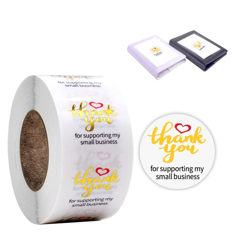 Transparent Hot Stamping Thank You Sticker Wedding Gift Decoration Label Envelope Seal Sticker, 2.5cm / 1inch