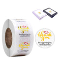 Transparent Hot Stamping Thank You Sticker Wedding Gift Decoration Label Envelope Seal Sticker, 2.5cm / 1inch
