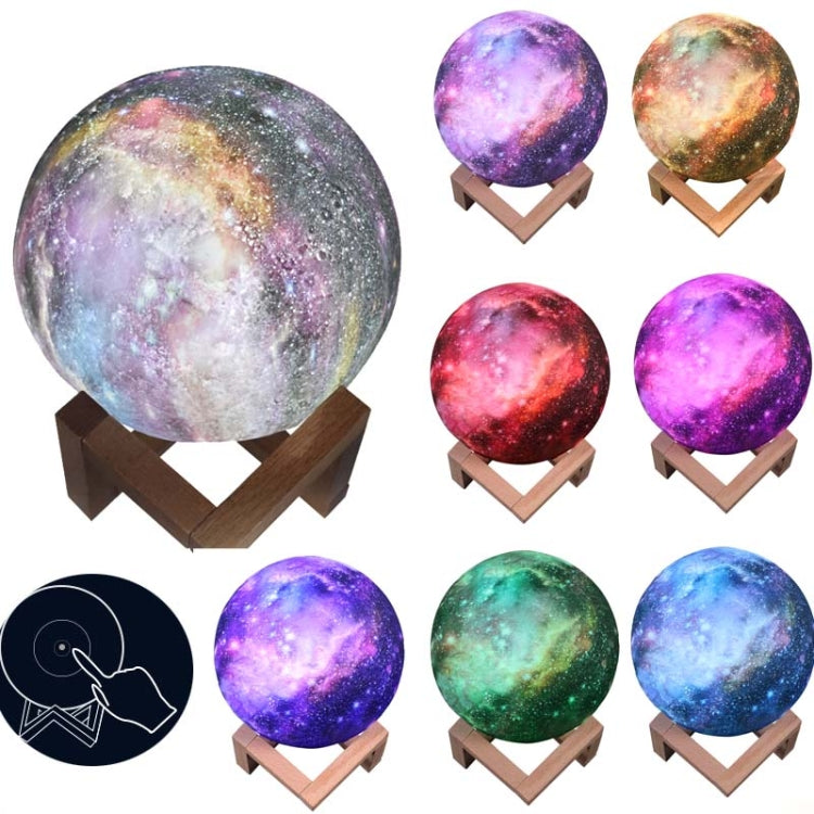3D Moon Lamp Children Gift Table Lamp Painted Starry Sky LED Night Light, 15cm Touch Control 3-colors 1W, 15cm Pat Control 3-colors 1W, 15cm Remote Control 16-colors 1W, 15cm Touch Control 7-colors 1W, 15cm Pat Control 7-colors 1W                      ...