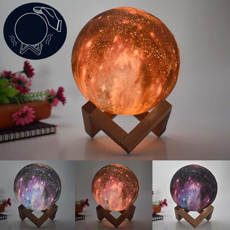 3D Moon Lamp Children Gift Table Lamp Painted Starry Sky LED Night Light, 15cm Touch Control 3-colors 1W, 15cm Pat Control 3-colors 1W, 15cm Remote Control 16-colors 1W, 15cm Touch Control 7-colors 1W, 15cm Pat Control 7-colors 1W                      ...