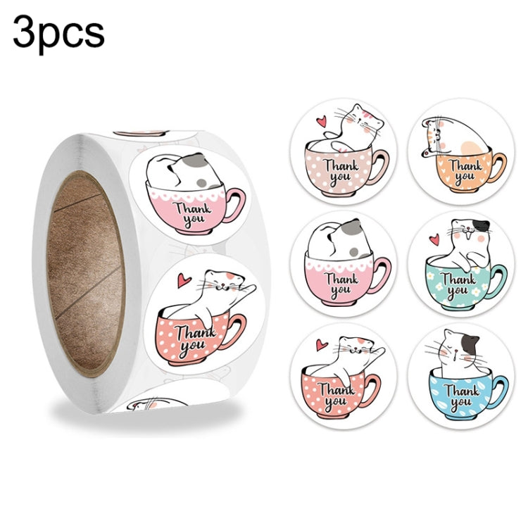3 PCS Children Toy Stickers Office Stationery Decoration Label Sealing Sticker, K-47 2.5cm / 1inch