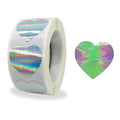 3 PCS Laser Silver Rainbow Holiday Thank You Label Commercial Decoration Handmade Stickers, 2.5cm / 1inch