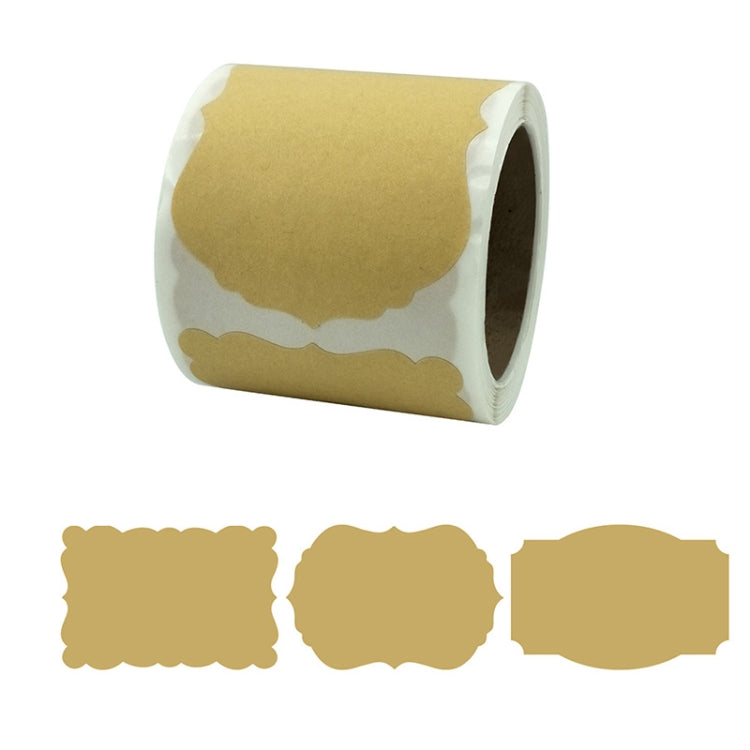 3 PCS Natural Kraft Paper Christmas Label Gift Decoration Stickers, B-63
