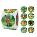 Roll Children Animal Cartoon Stickers Holiday Decoration Label, 3.8cm / 1.5inch