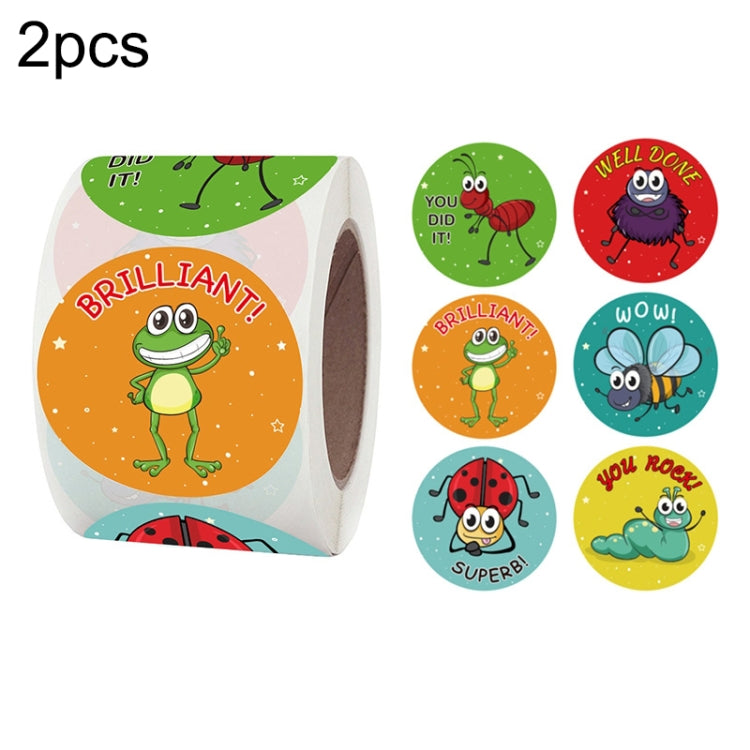 2 PCS Children Cartoon Reward Sticker Label, K-35-38 3.8cm / 1.5inch