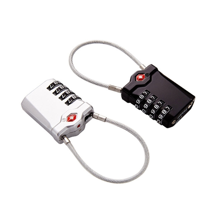 Zinc Alloy Red Dot Luggage Small Padlock Small Mini Code Lock, Black, Silver
