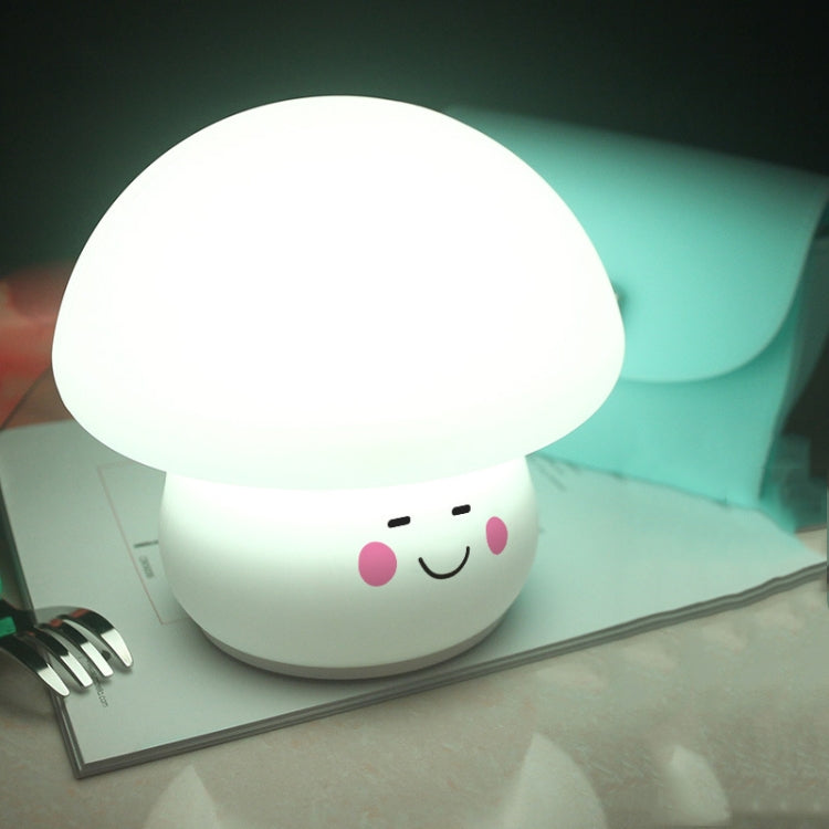 Silicone Colorful Mushroom Night Light Bedside Sleeping Table Lamp, 0.8W