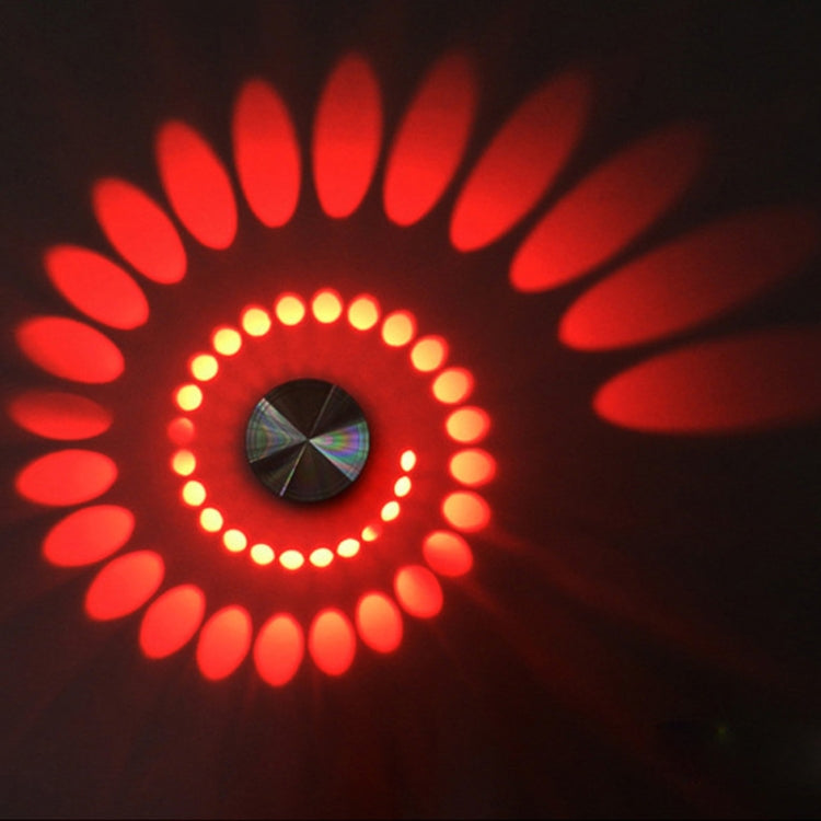 3W Modern Interior Creative Spiral Round Wall Lamp for Club, KTV, Corridor, Aisle, Background Wall Decoration Lamp, Recessed In, Wall Mounted