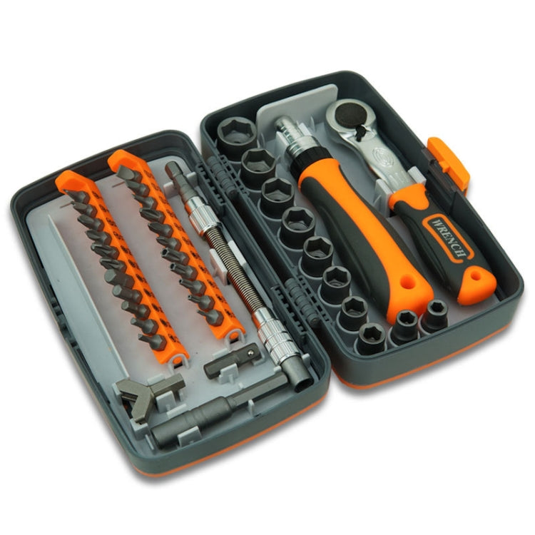38 In 1 Labor-Saving Ratchet Multi-Purpose Screwdriver Set Household Hardware Tools Combination Screwdriver Toolbox, 38 In 1
