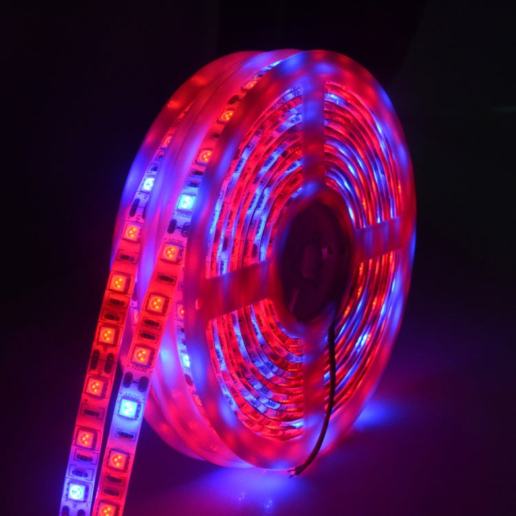 5m 300 LEDs SMD 5050 Full Spectrum LED Strip Light Fitolampy Grow Lights for Greenhouse Hydroponic Plant, Non Waterproof, Waterproof