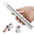 Sealed Waterproof 7 Days Split Aluminum Alloy Metal Pill Box, Pill Box