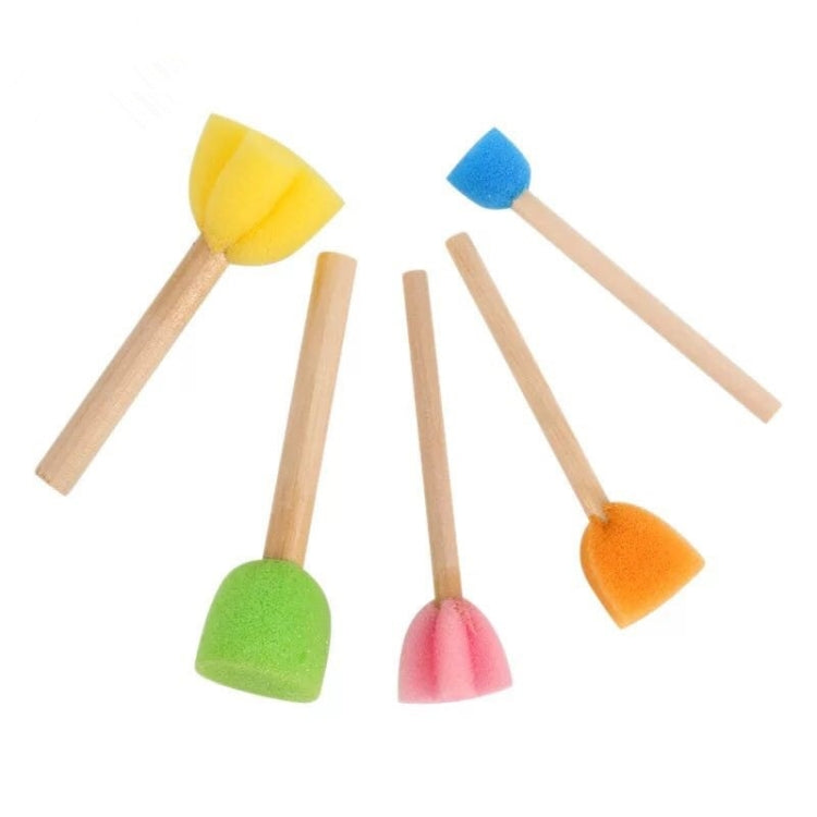 5 in 1 Sponge Stamp DIY Graffiti Items For Children, 10 Packs Mushroom Stick