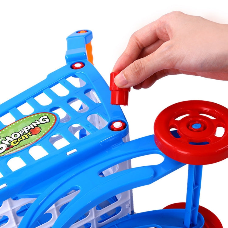 Children Toy Hand Push Plastic Simulation Mini Supermarket Shopping Cart Baby Fun Toddler Stroller