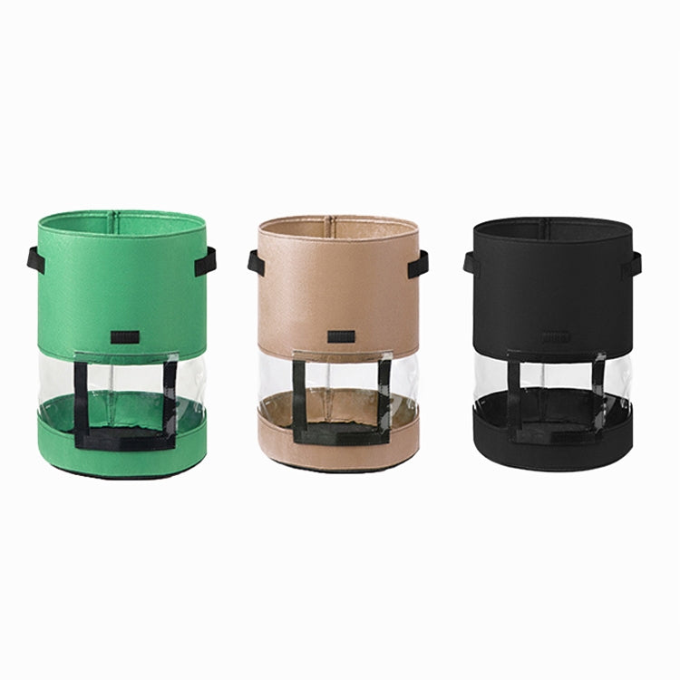 360 Degree Transparent Potato Bag In The Middle Covered Plant Growing Bag, Medium (30x35cm) 26 Liters/7 Gallons, Large (35x45cm) 43 Liters/10 Gallons