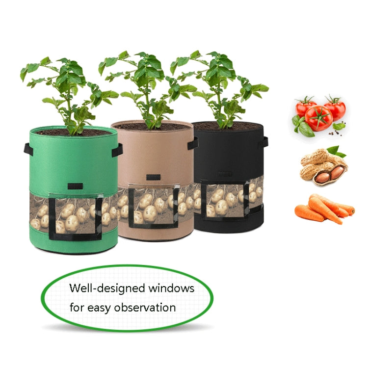 360 Degree Transparent Potato Bag In The Middle Covered Plant Growing Bag, Medium (30x35cm) 26 Liters/7 Gallons, Large (35x45cm) 43 Liters/10 Gallons