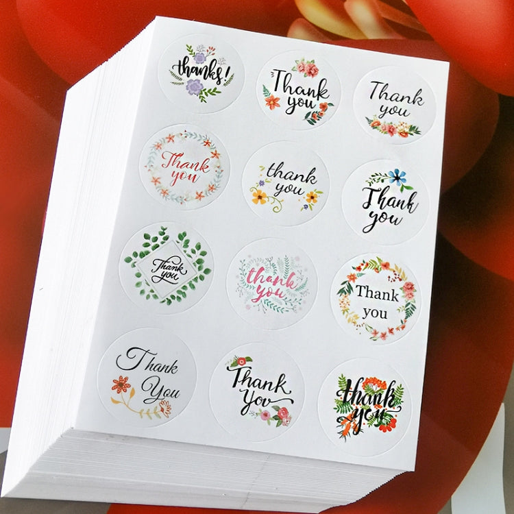 50 PCS THANK YOU Sealing Sticker 12 Thank You Round Sealing Sticker, Thankyou Stickers