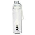 Cartoon Cat Pattern Tea Water Separation Plastic Cup With Spoon, White, Red, Blue, Black