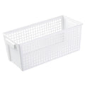 Desktop Snacks & Sundries Storage Basket Rectangular Plastic Storage Basket, Small （White）, Small （Light Green）, Large (White), Large（Llight Green）