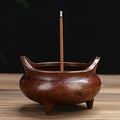 Binaural Incense Burner Pure Copper Household Small Indoor Antique Incense Burner, Three-foot Xuande Furnace, Hand-played Vatican Incense Burner