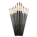 ZHU TING 12 PCS / Set Nylon Hair Watercolor Pen Children Painted Gouache Brush, Nylon Hair Watercolor Pen