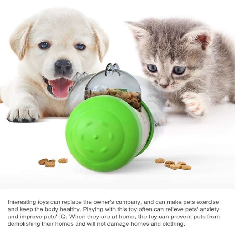 Pet Swing Bear Food Leakage Balance Car Toy Pet Supplies, Yellow White, Green White, Blue White, Black White, Pink  White